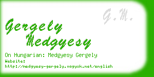 gergely medgyesy business card